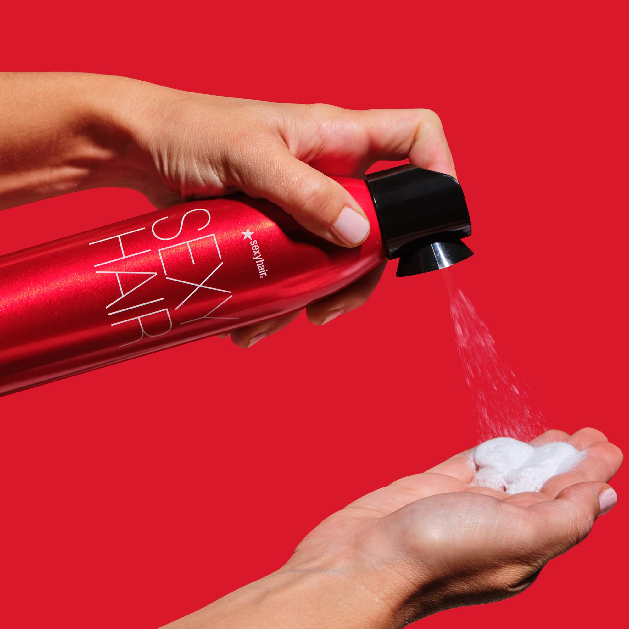 Back label of SexyHair Big Root Pump Plus showing ingredients and directions