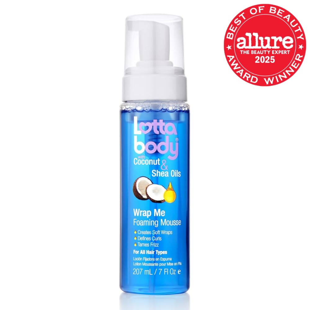 Lottabody foaming curl mousse for definition and frizz control packaging