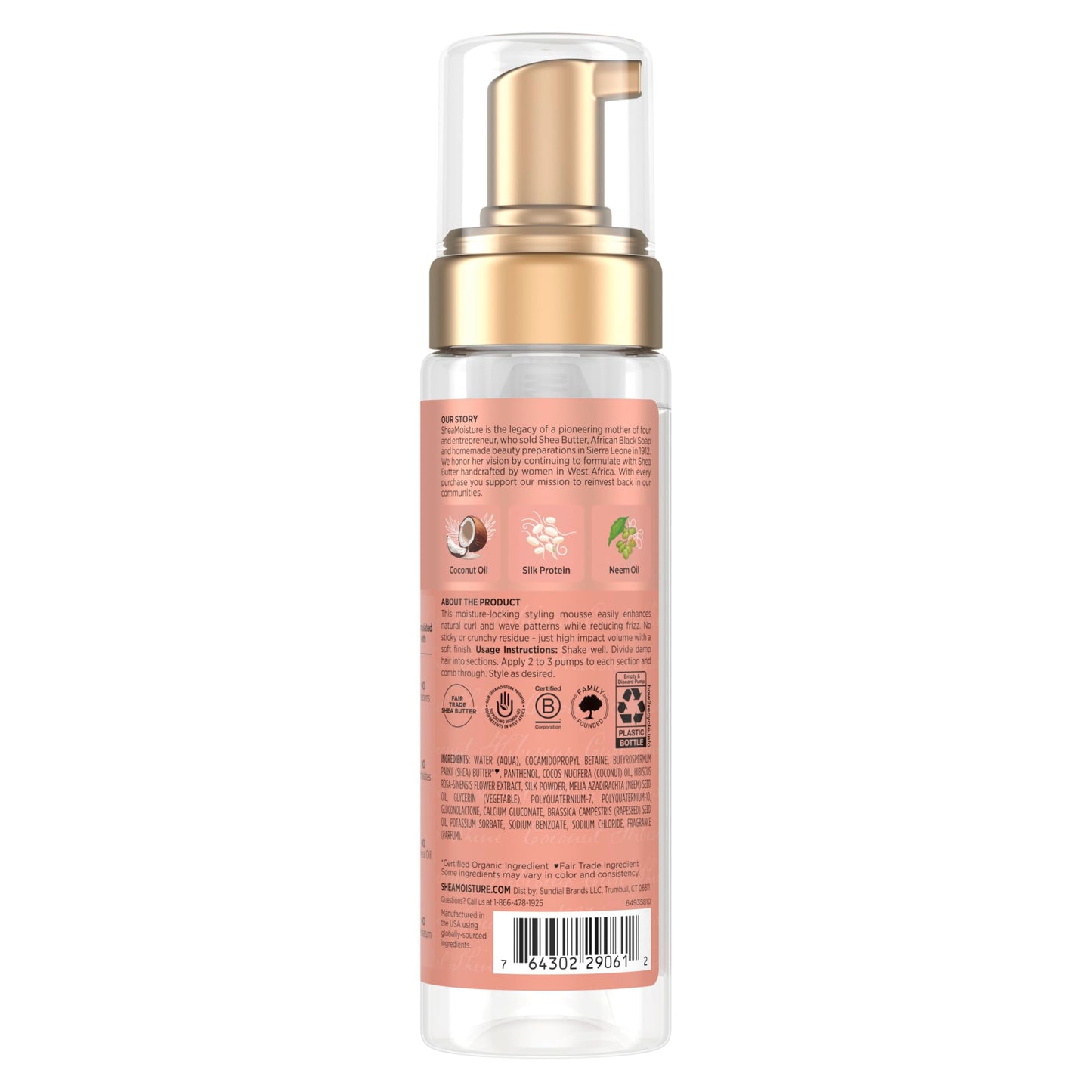 SheaMoisture curl styling mousse for frizz control and defined waves