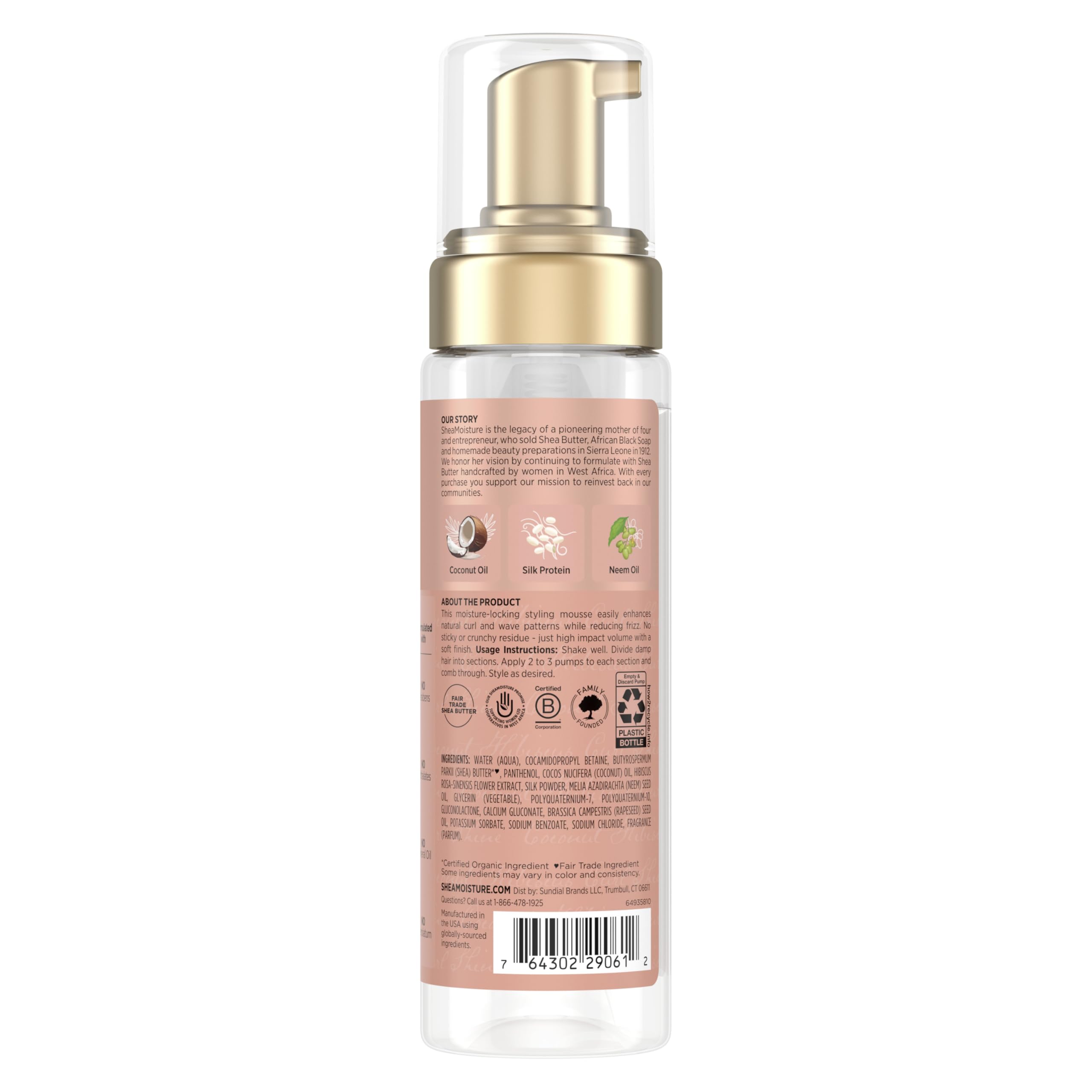 SheaMoisture curl styling mousse for frizz control and defined waves
