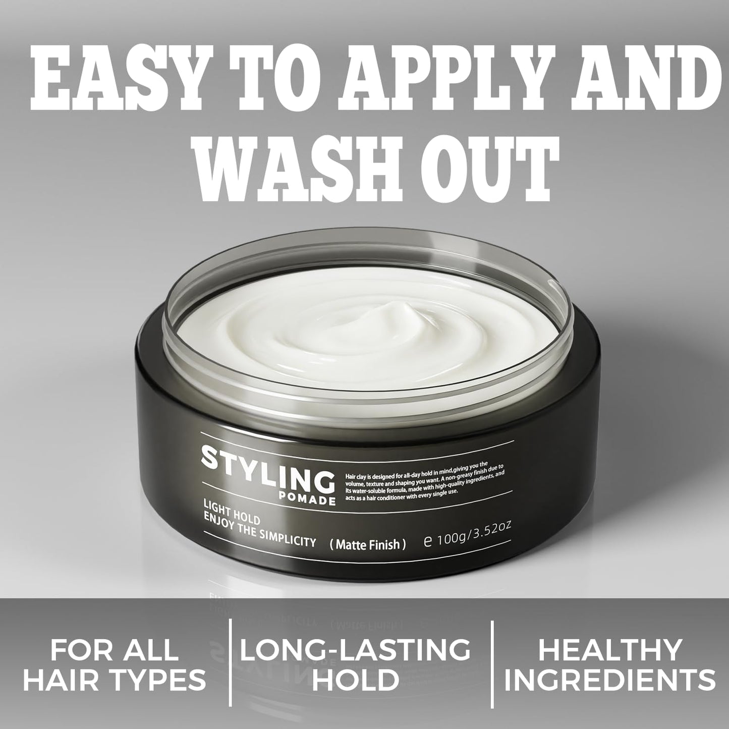 Selthoo matte hair wax low shine cream texture close up view