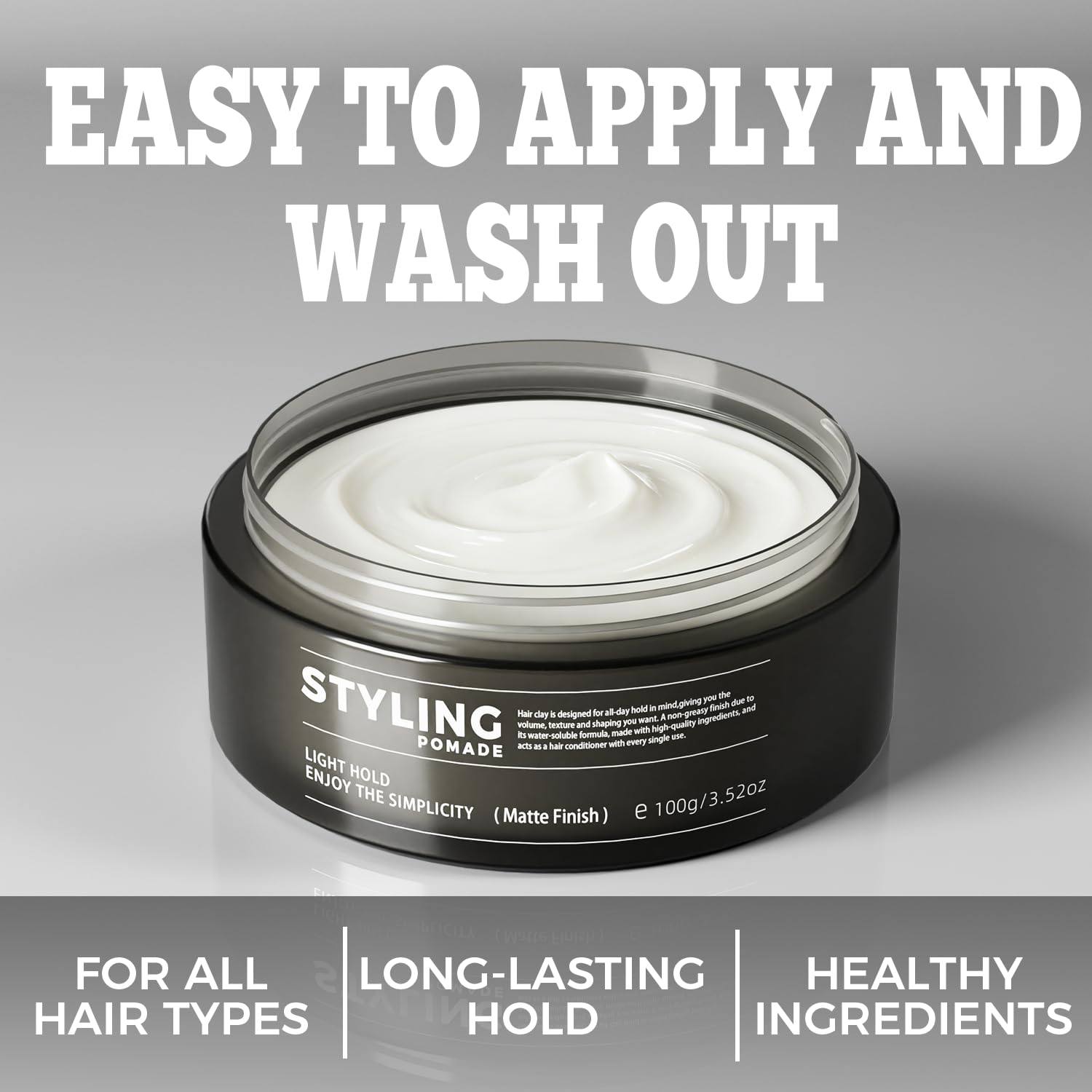 Selthoo matte hair wax low shine cream texture close up view