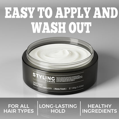 Selthoo matte hair wax low shine cream texture close up view