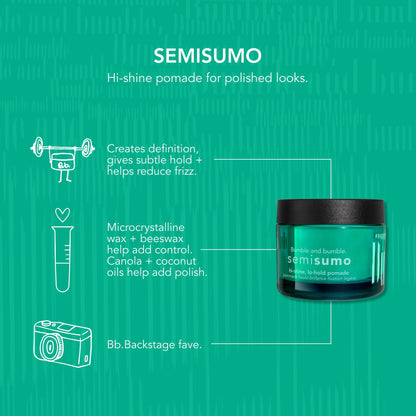 Bumble and Bumble Semisumo hair pomade label detail