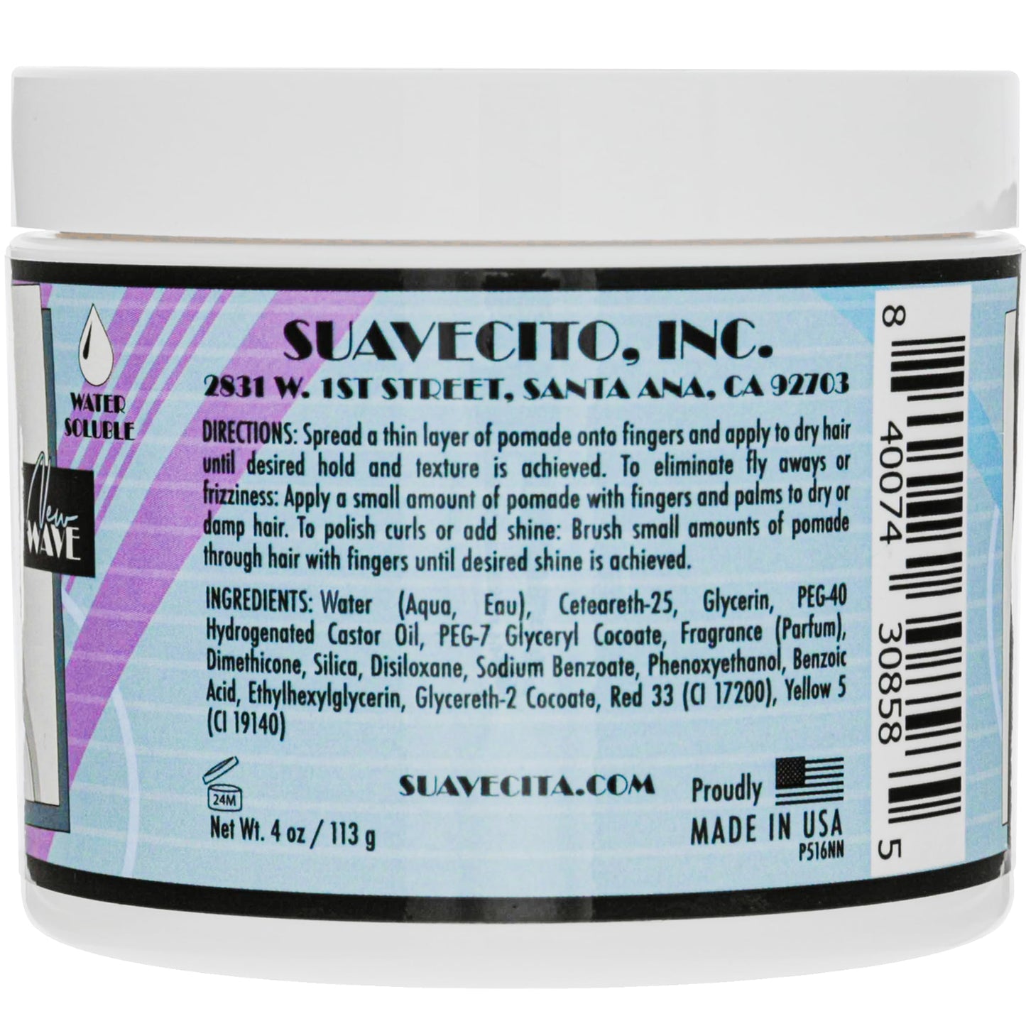 Suavecita water based medium hold women hair styling wax consistency texture