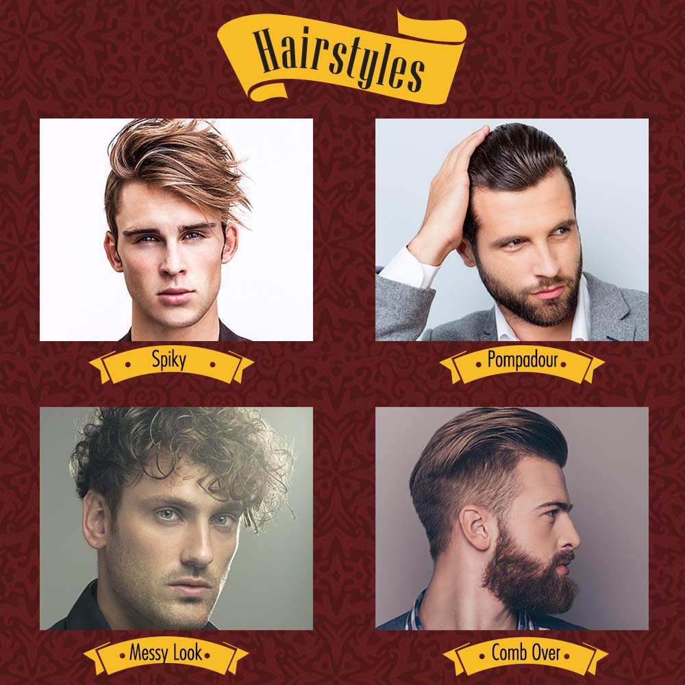 Water based non greasy hair pomade for men flexible hold packaging