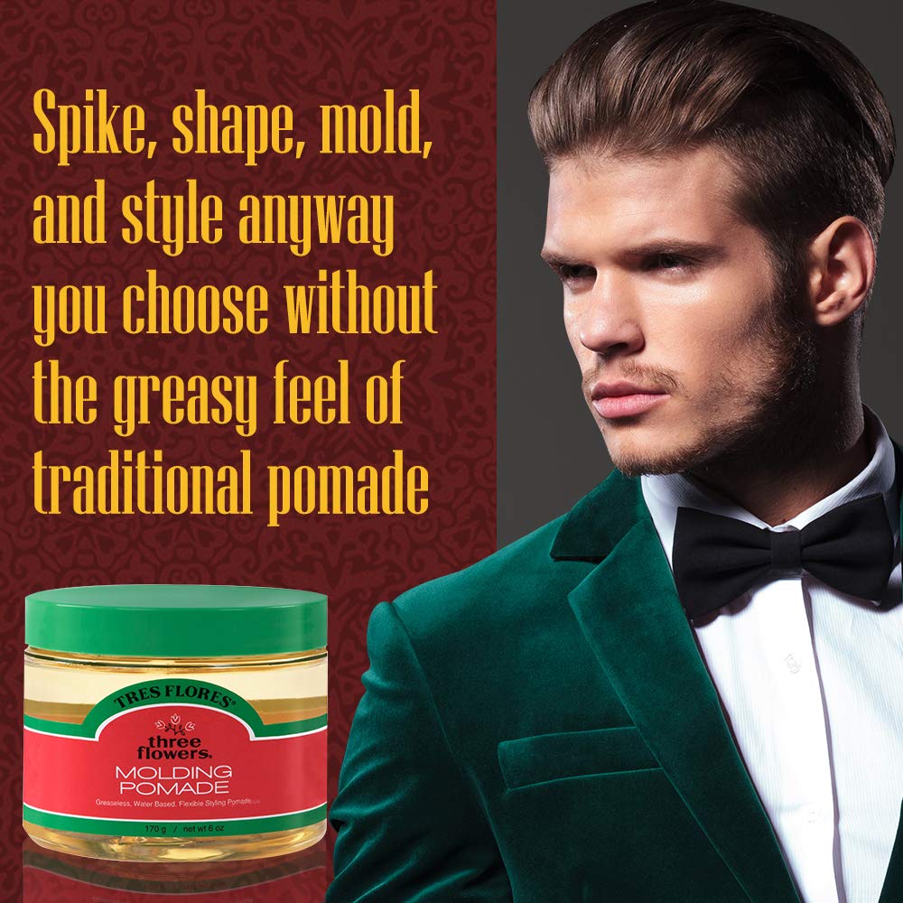Authentic imported Tres Flores molding pomade for all hair types