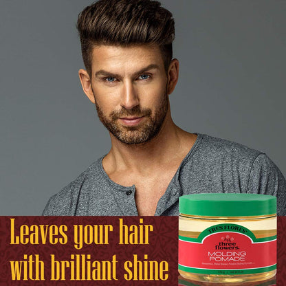 Three Flowers hair styling cream infused with natural plant extracts