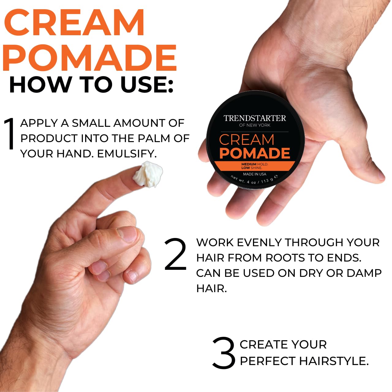 Authentic Trendstarter hair wax packaging detailing clean rinse formula.