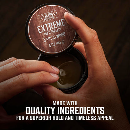 Viking Revolution four ounce mens styling pomade container packaging