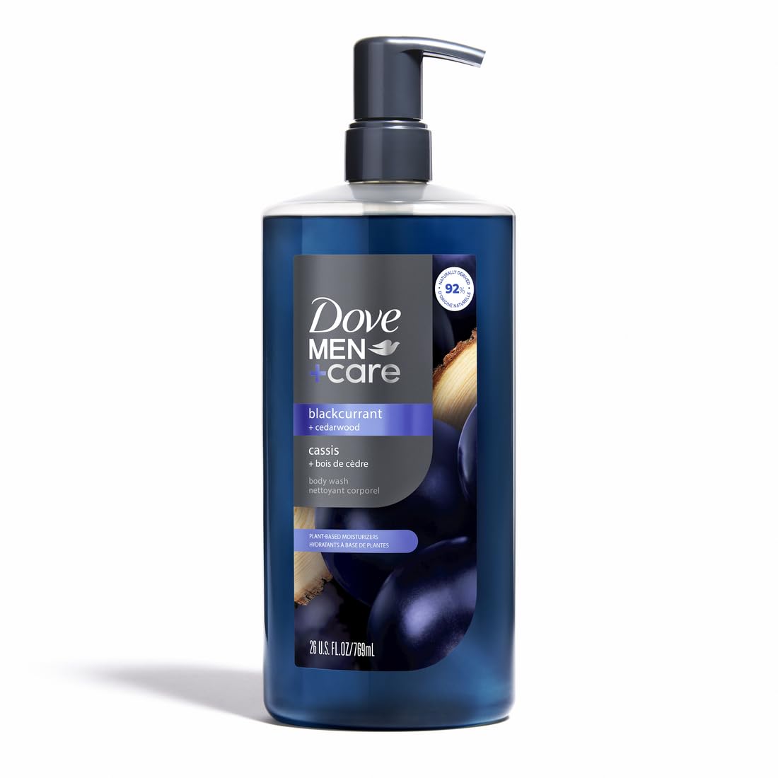 Top view of Dove Men Plus Care body wash bottle cap
