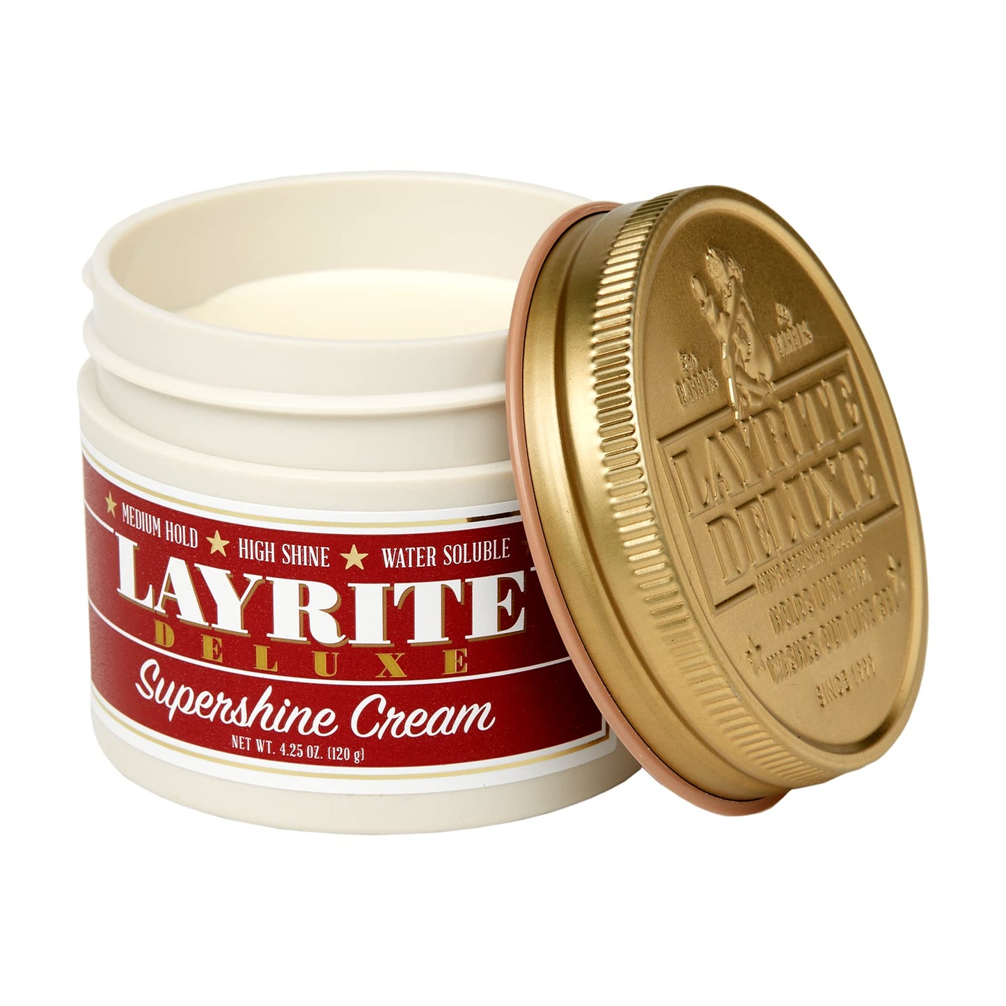 Layrite Supershine Cream water soluble styling product for sleek polished looks