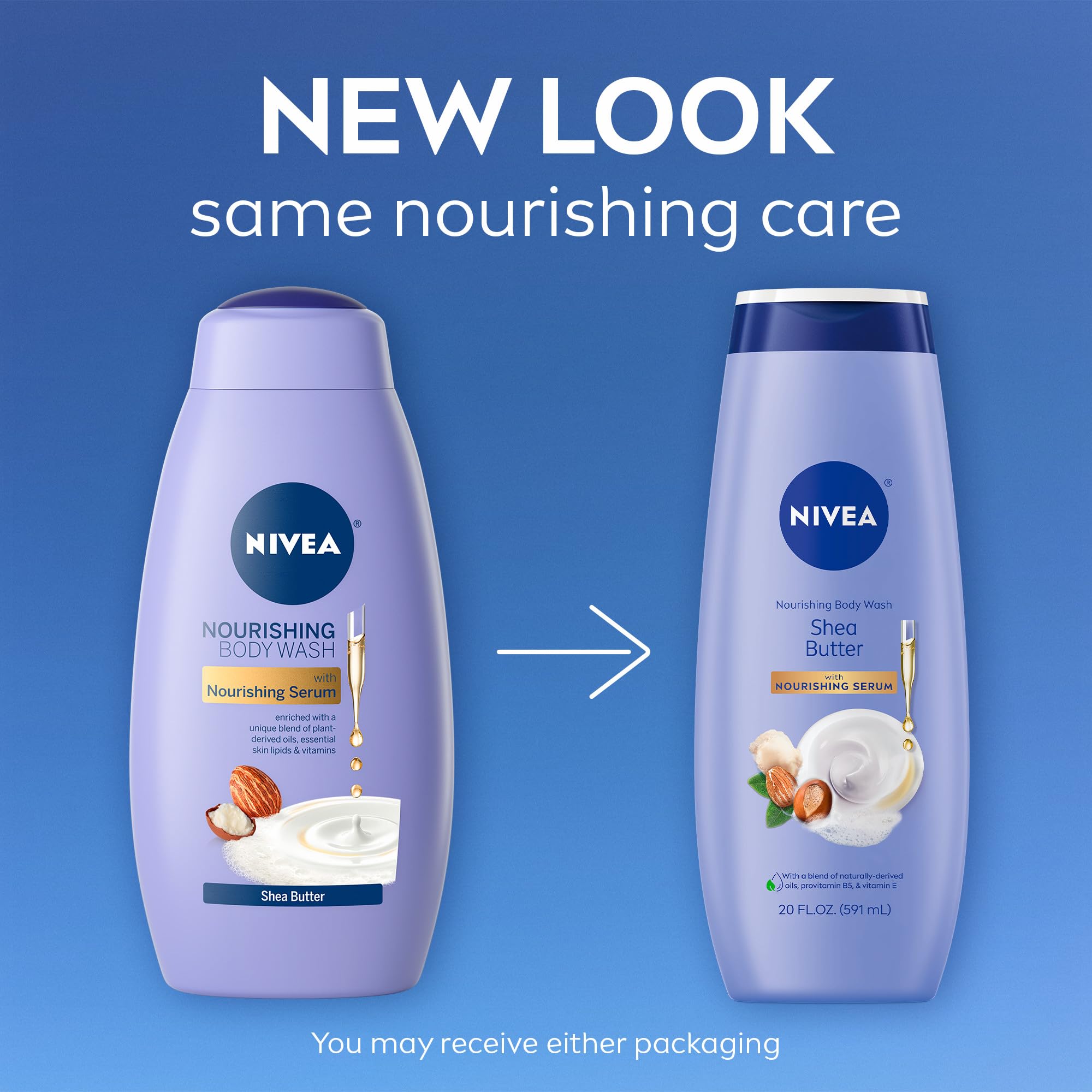 Nivea moisturizing body wash with shea butter bottle