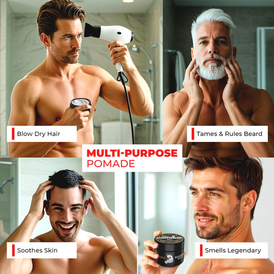 Bossman unscented medium hold pomade container displaying four ounces product volume