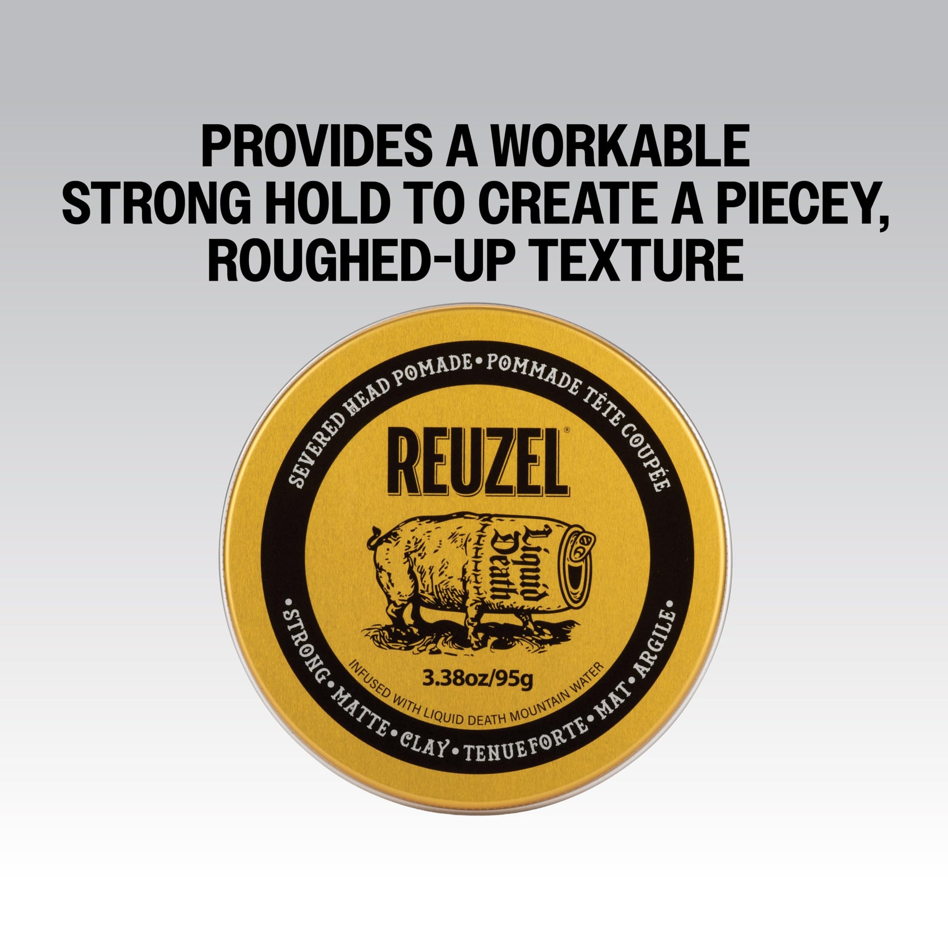 Premium imported USA hair pomade with apple salsa fragrance back label details