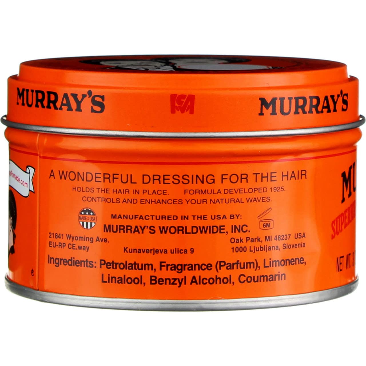 Murray's heavy hold pomade three pack for men's hair grooming
