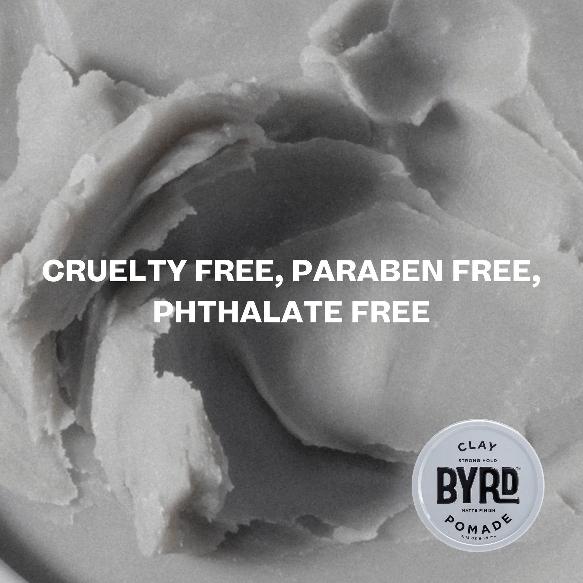 BYRD eucalyptus scented hair clay pomade for strong hold and volume