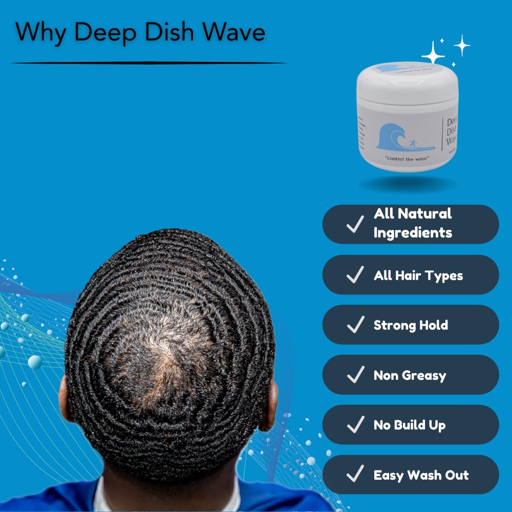 Deep Dish 360 wave styling cream for strong hold wolfing routine