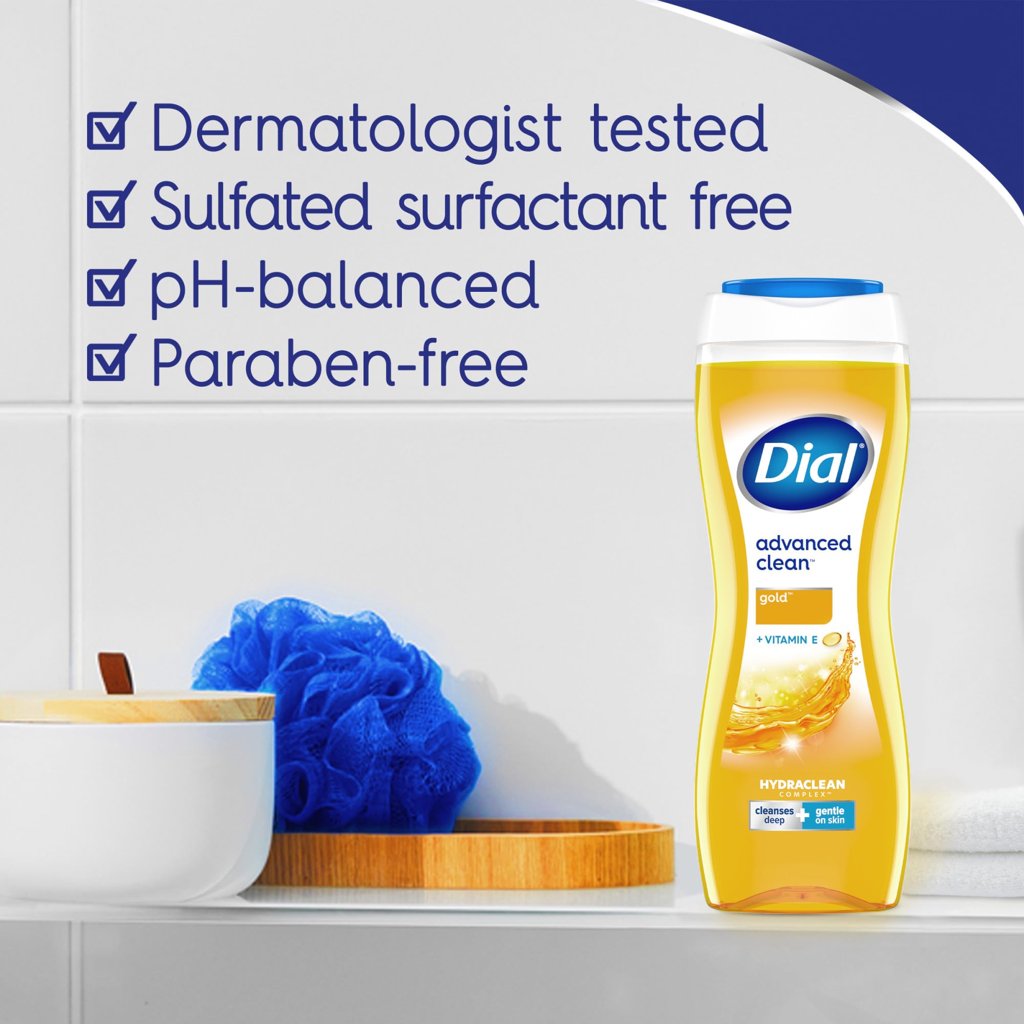 Dial Advanced Clean Gold body wash texture detail