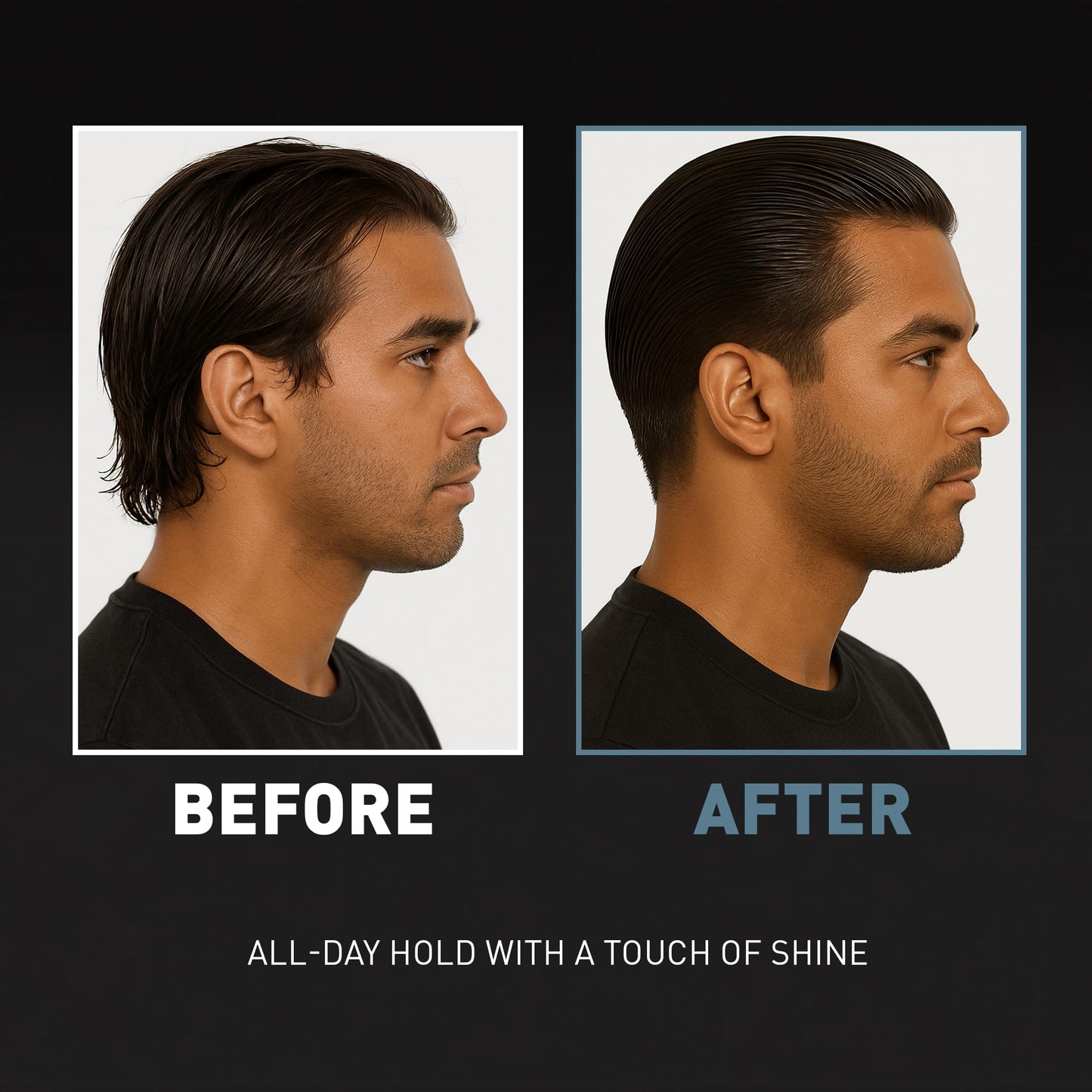 Premium water soluble clear hair gel pomade for short and medium hair lengths