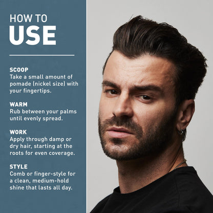 Side view of clean cut look men grooming product by Hair Craft Co