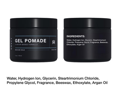 Water based medium hold styling pomade for thick and wavy men hair types