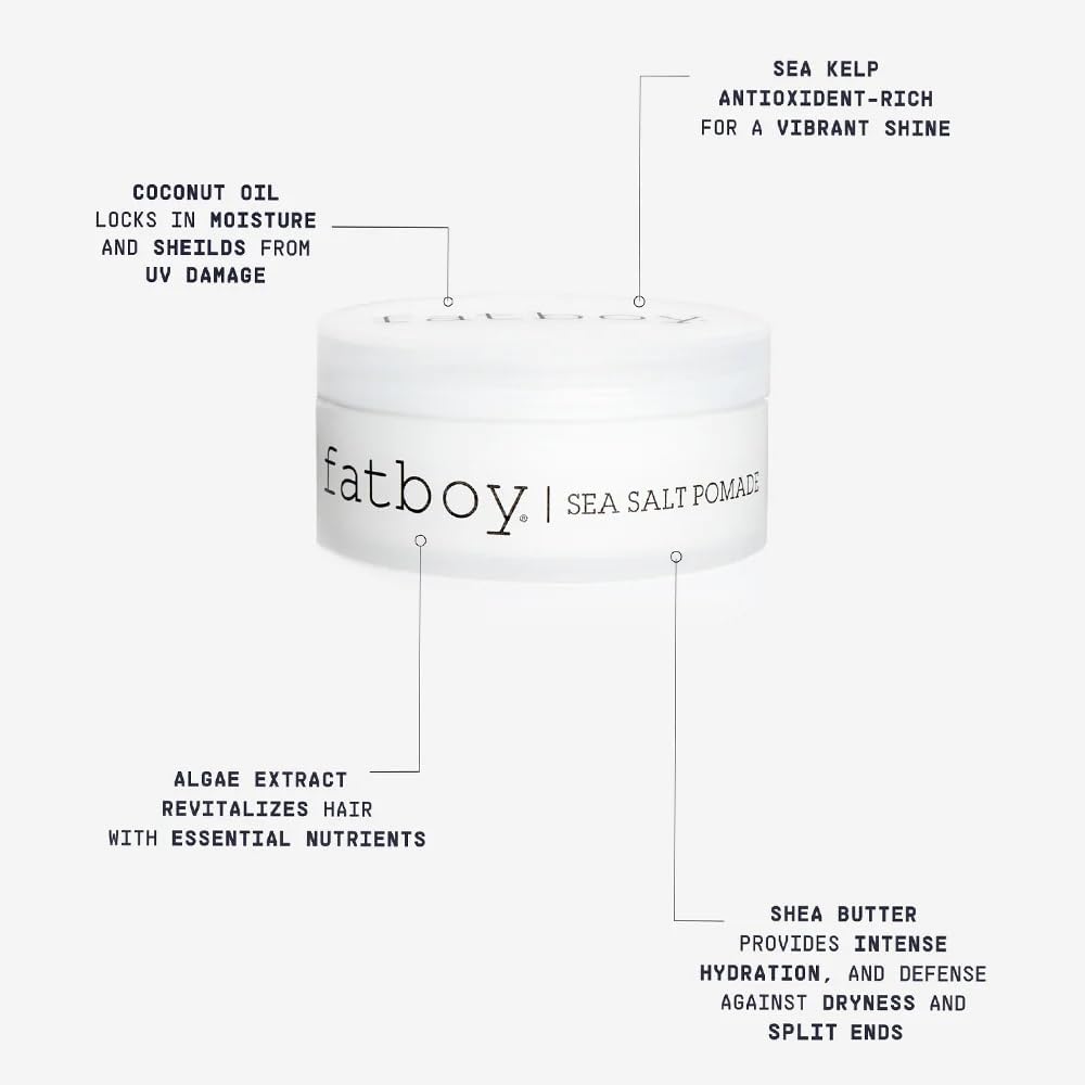 Fatboy professional lightweight hold hair cream for tousled waves styling.