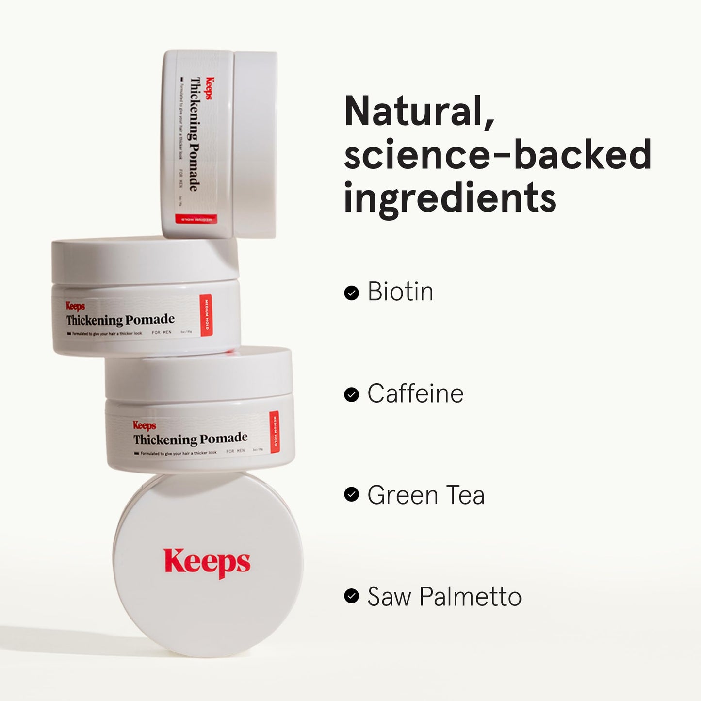 Keeps Matte Styling Cream for thin hair showcasing authentic USA packaging