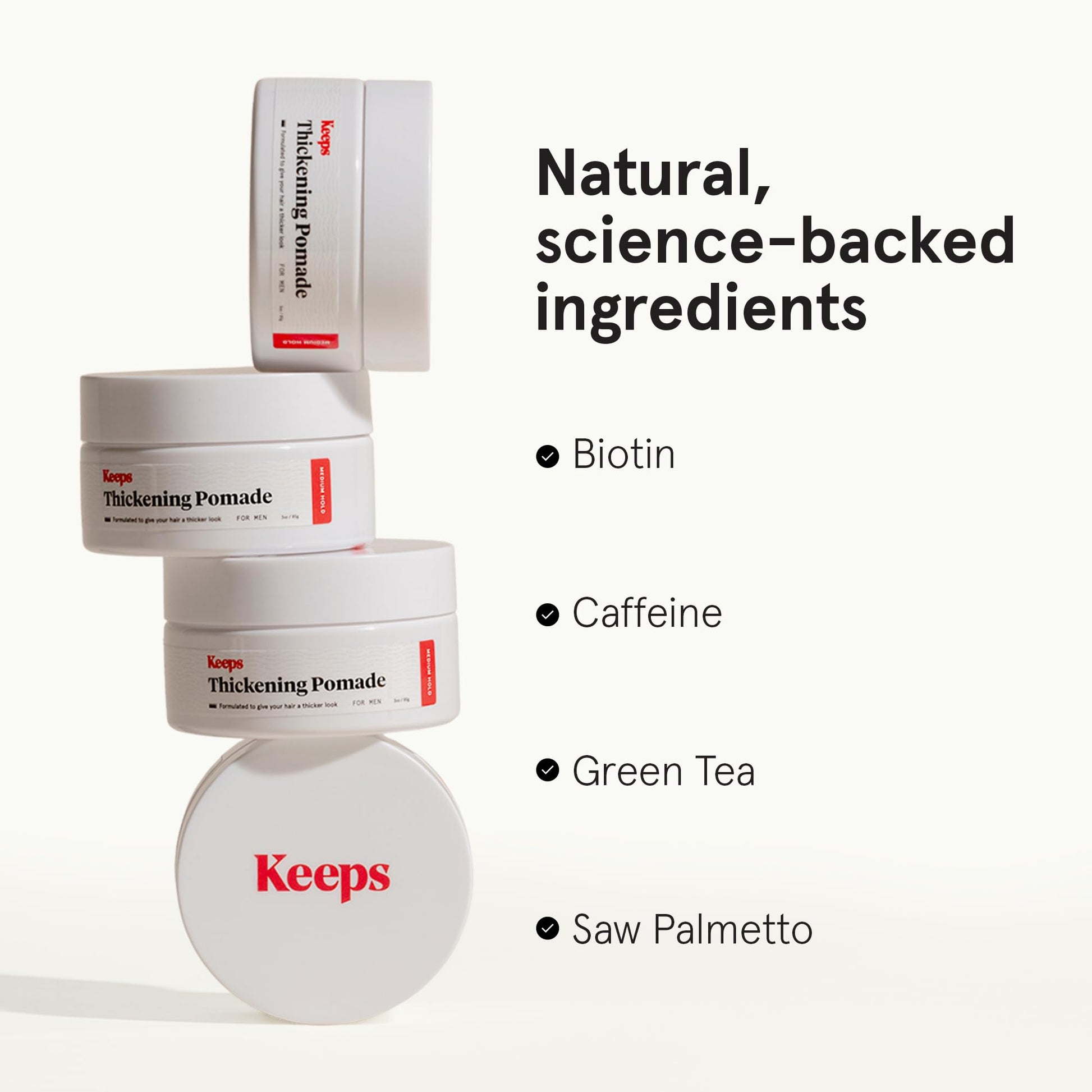 Keeps Matte Styling Cream for thin hair showcasing authentic USA packaging