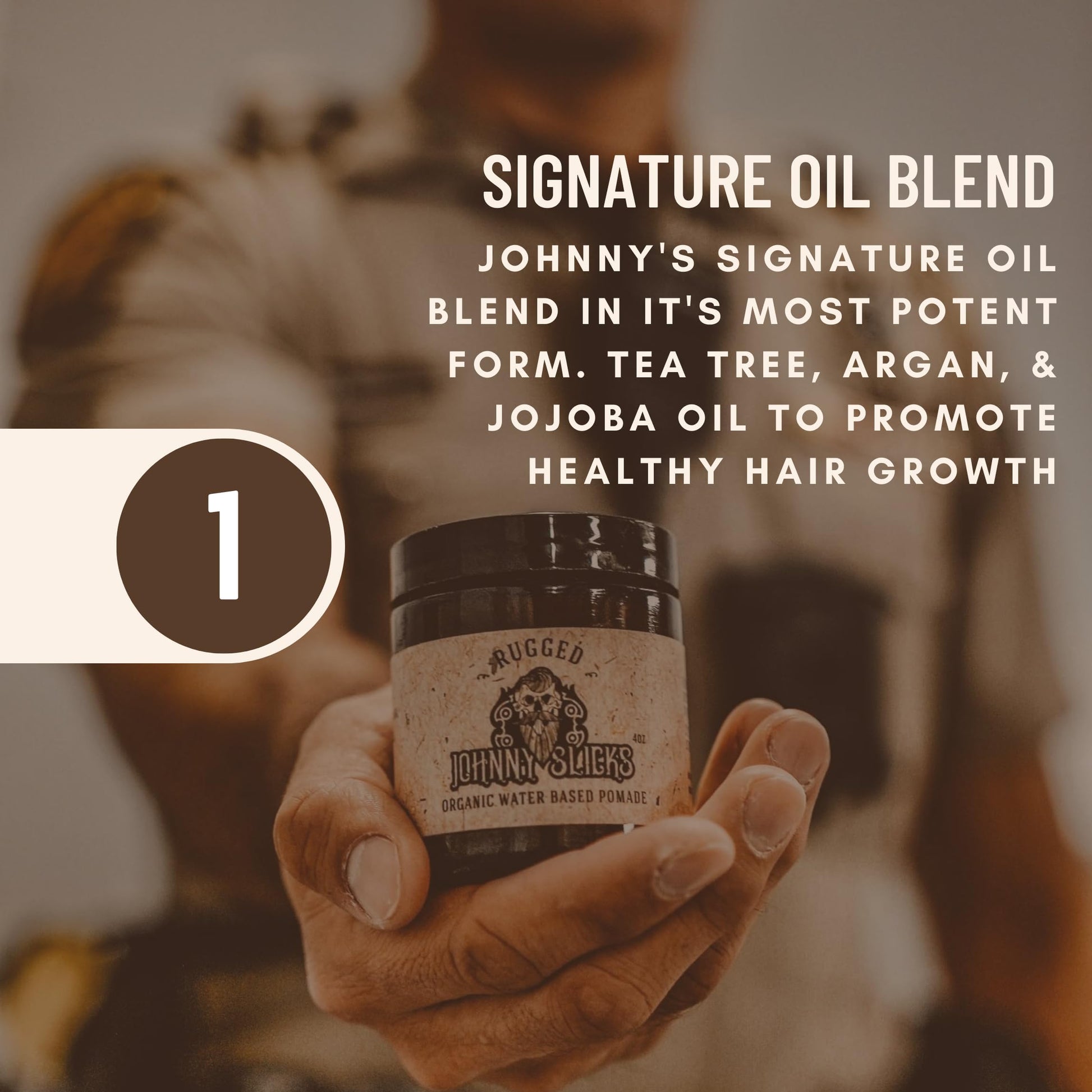 Johnny Slicks premium men hair styling pomade with natural oils