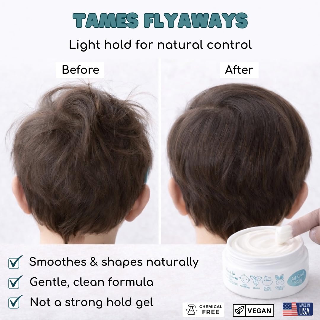 Lane And Co plant based kid hair styling cream highlighting hypoallergenic organic label