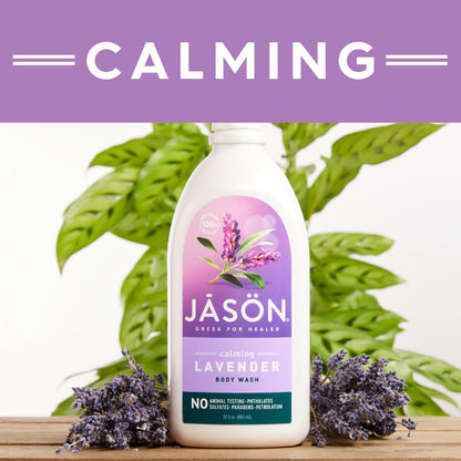Authentic Jason Calming Lavender Body Wash packaging details