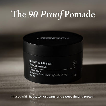 Water based matte pomade jar opened showing the creamy styling paste texture