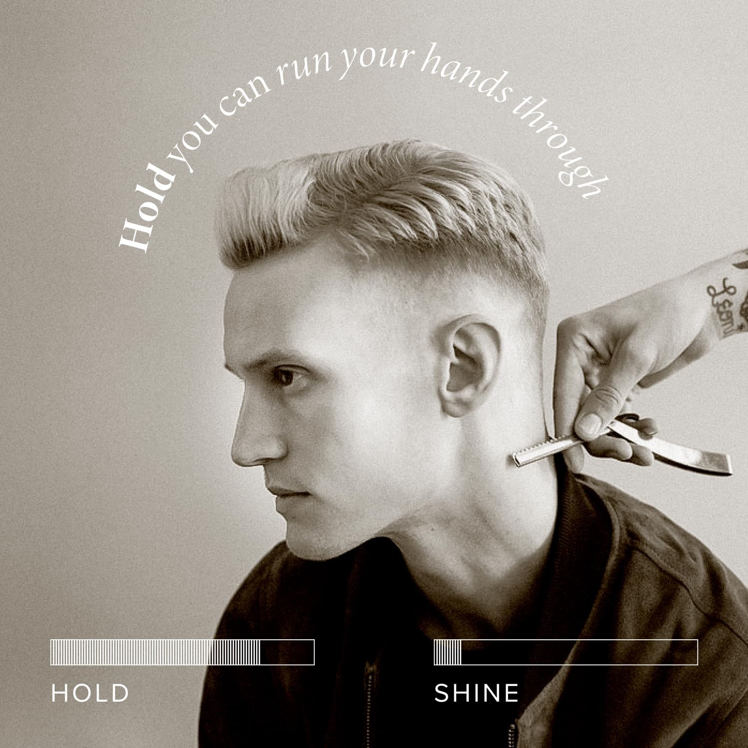 Blind Barber 90 Proof Pomade with tonka bean and hops extract product packaging
