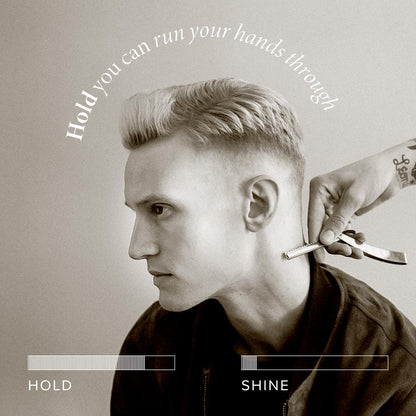 Blind Barber 90 Proof Pomade with tonka bean and hops extract product packaging