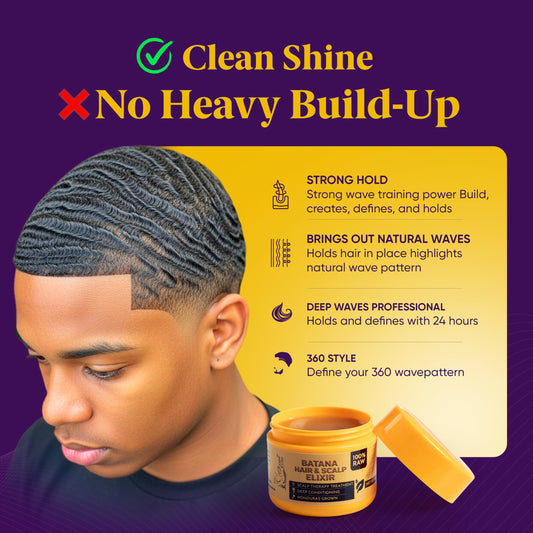 Ocean View Deep Waves Pomade top lid packaging of strong hold wave cream