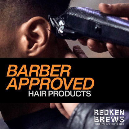 Redken Brews hair paste jar open with product visible for everyday texturizing