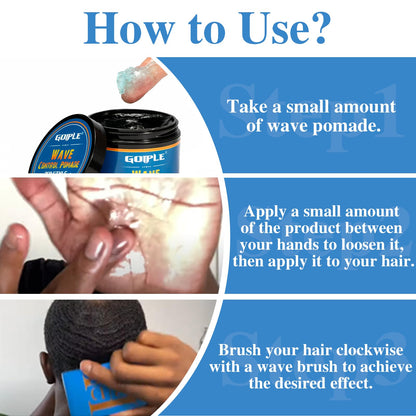 Goiple three sixty wave cream jar open showing the smooth styling paste
