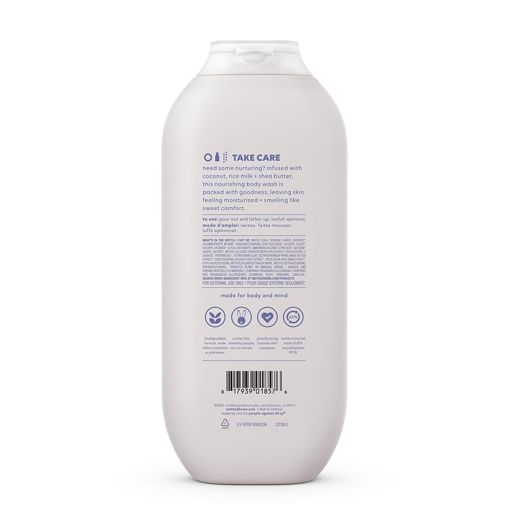 Method Simply Nourish body wash bottle front view