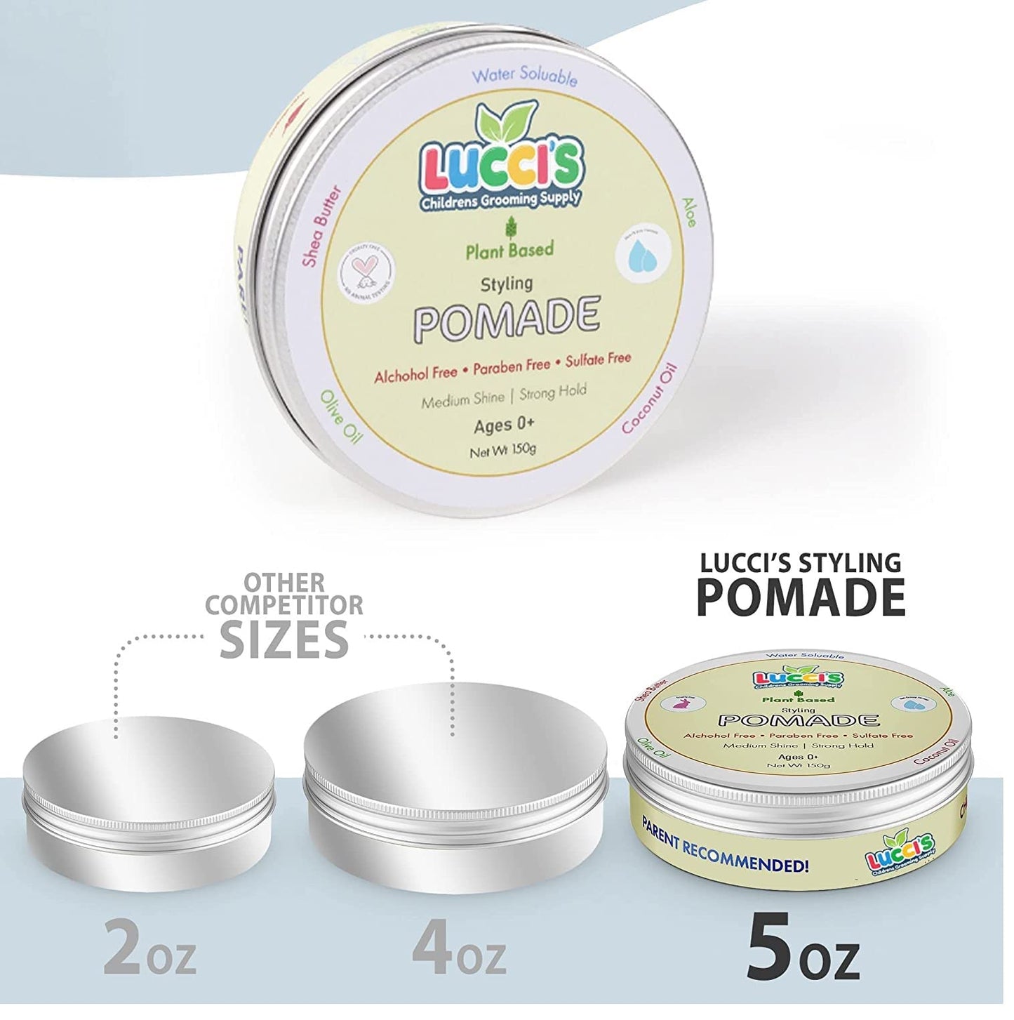Water soluble vegan baby styling cream texture shot showing smooth non-sticky application