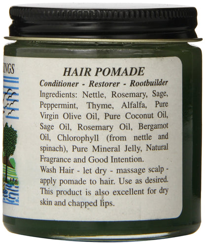 Nature's Blessings all natural styling pomade packaging view showing product details.