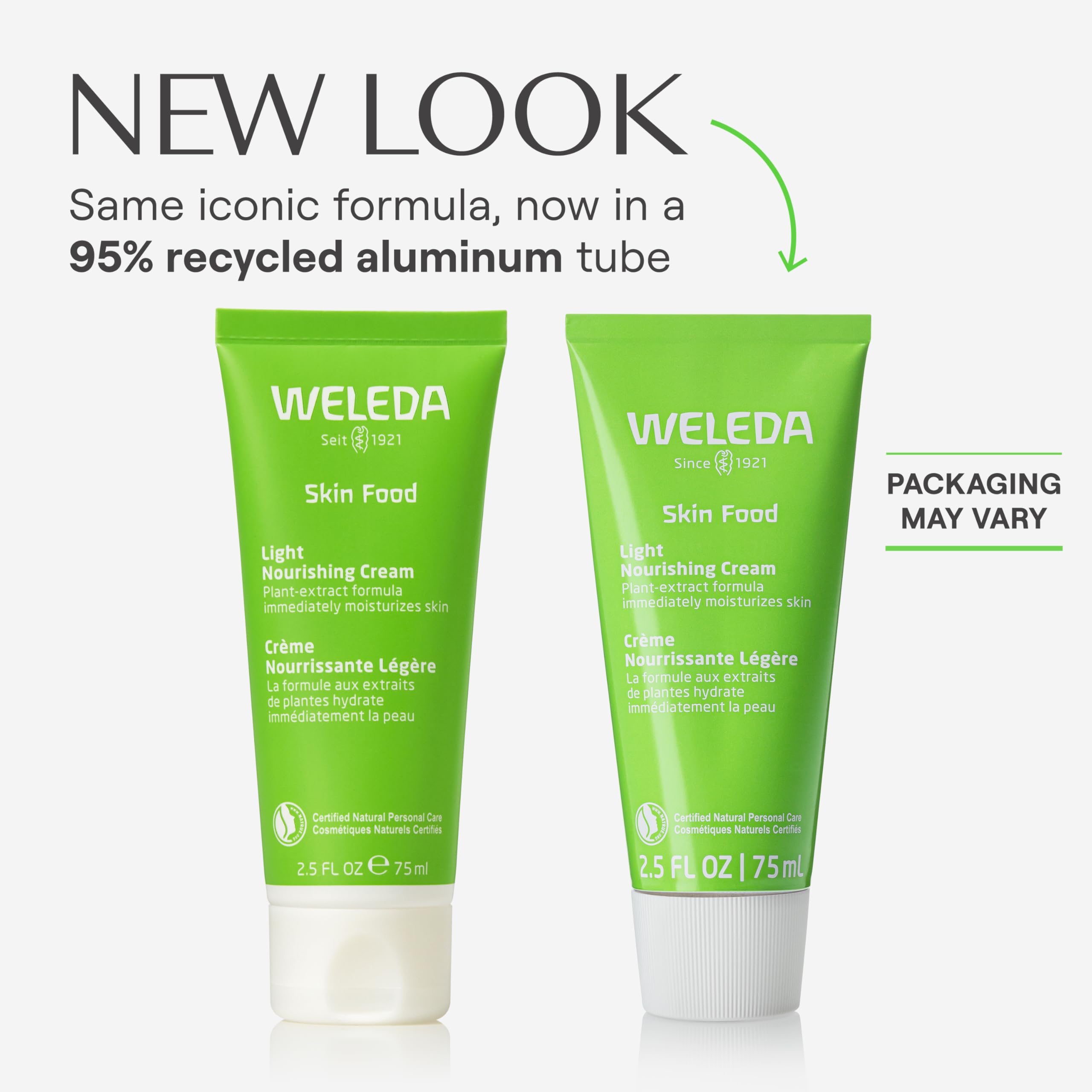 Weleda Skin Food Light daily plant rich moisturizer tube with green packaging