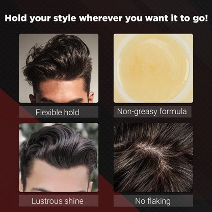 Three Flowers authentic flexible hold brilliantine pomade texture close up