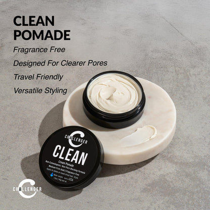 Challenger 1.5 Ounce travel friendly matte finish hair cream pomade container