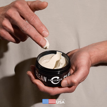 Challenger fragrance free hair styling cream texture and authentic label details