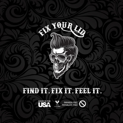 Fix Your Lid high shine sleek look wax jar for styling classic slick backs and pompadours