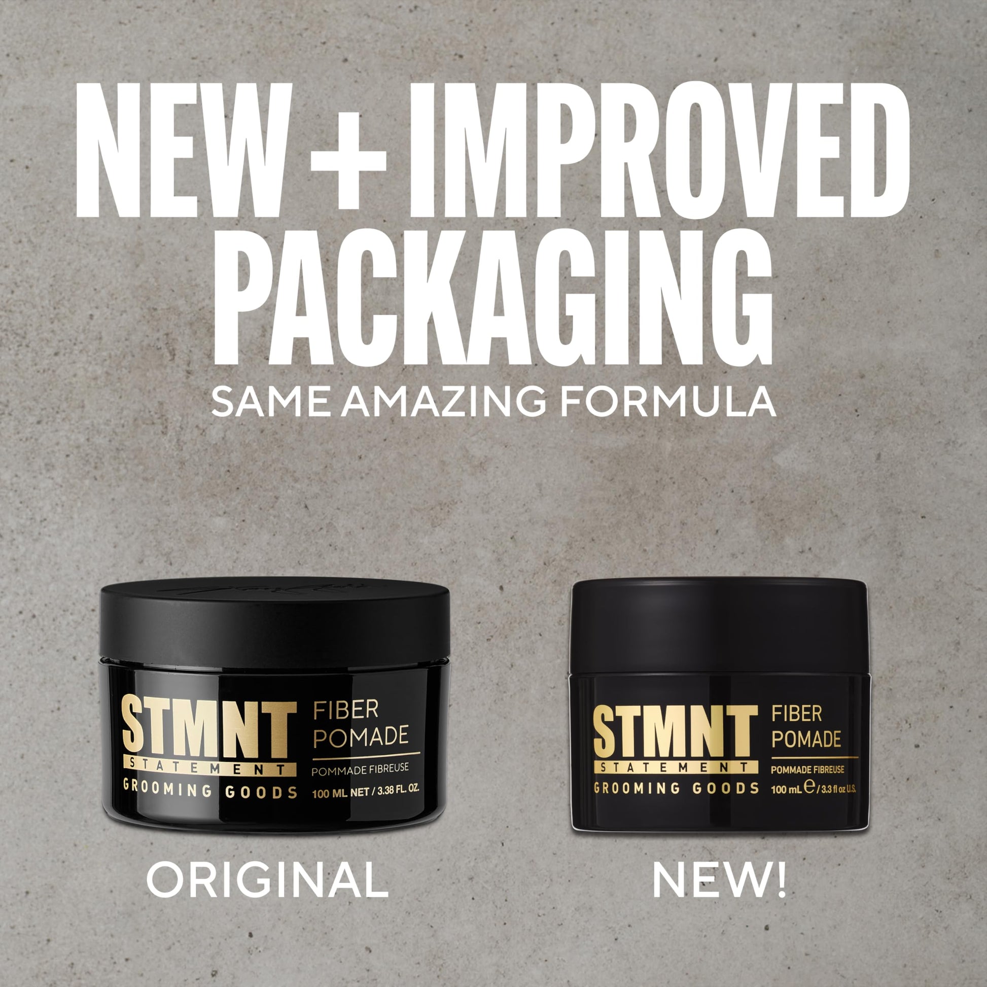 Underneath view of the STMNT Grooming Goods jar featuring manufacturing and import information