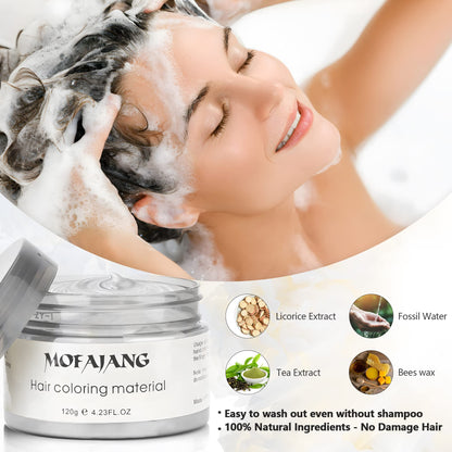 VOLLUCK unisex hair coloring wax for cosplay and parties showing strong hold finish