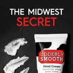 Udderly Smooth cream jar label detail and branding view