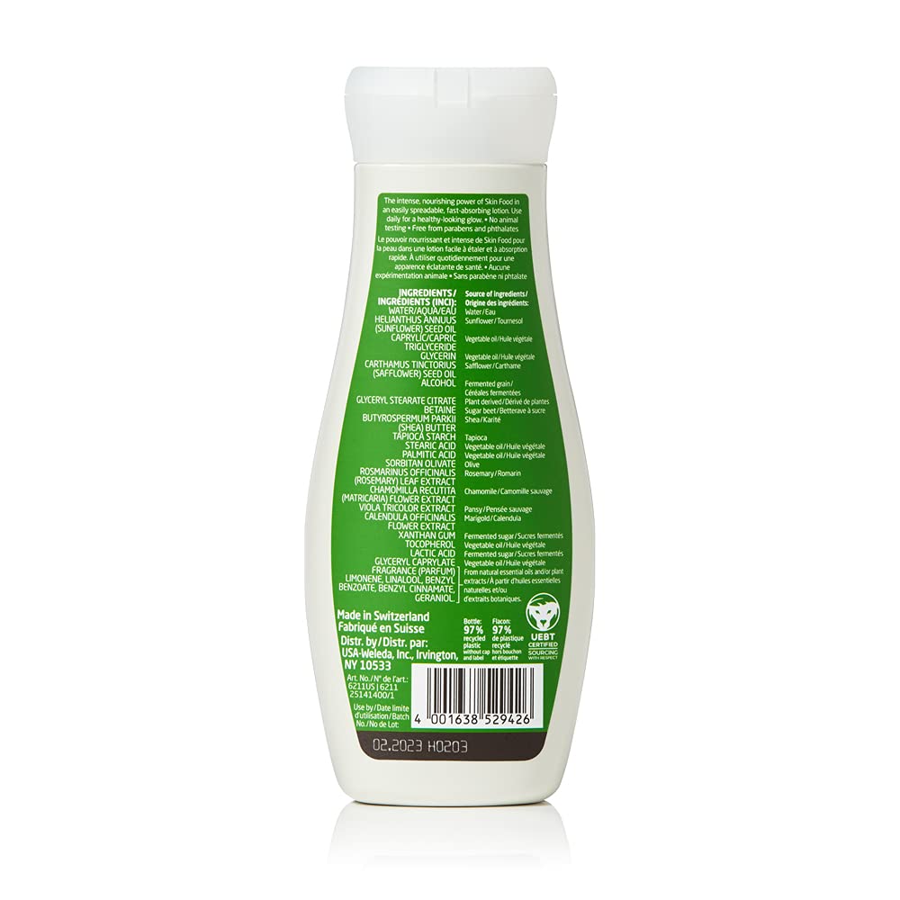 Weleda plant powered body cream packaging highlighting paraben free formula
